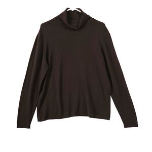 Henry Bendel Extra fine Merino Wool Cowl Neck sweater Mens Brown Sz L